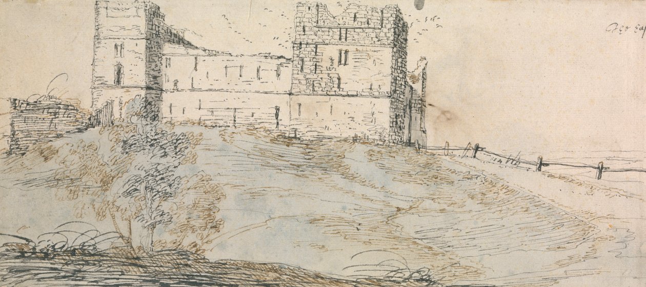 Lado Este do Castelo do Xerife Hutton de Francis Place
