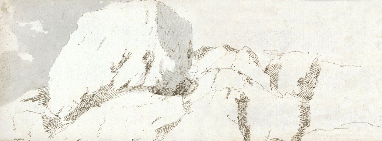 Parte de Pembrokeshire, c.1678 (aguarela e tinta castanha sobre papel) de Francis Place