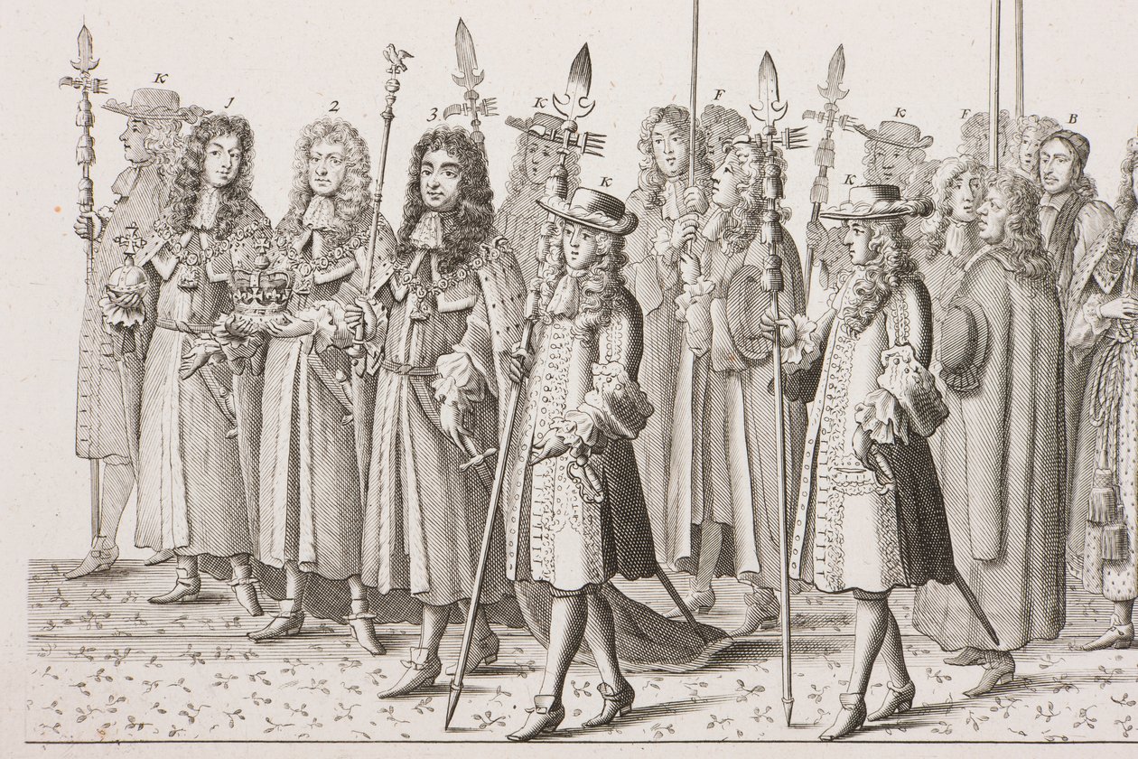 procissão de coroação de James II de Francis Sandford