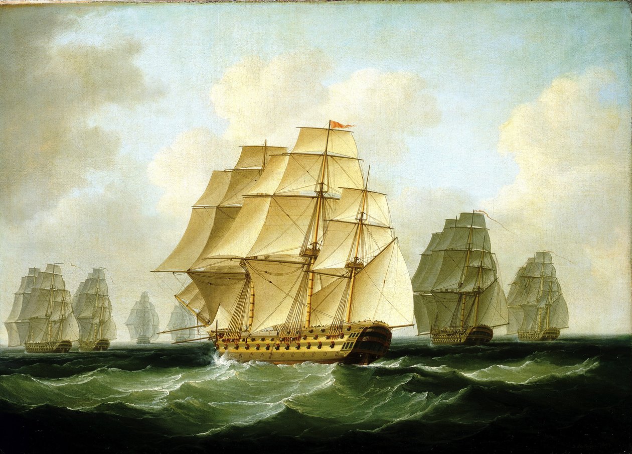 Episódios das guerras napoleónicas (1803-1815): As perseguições lideradas por Richard Strachan, ao largo do Cabo Ortegal (Espanha), 4 de novembro de Francis Sartorius