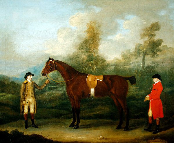 Caçador com o seu cavalo e noivo de Francis Sartorius