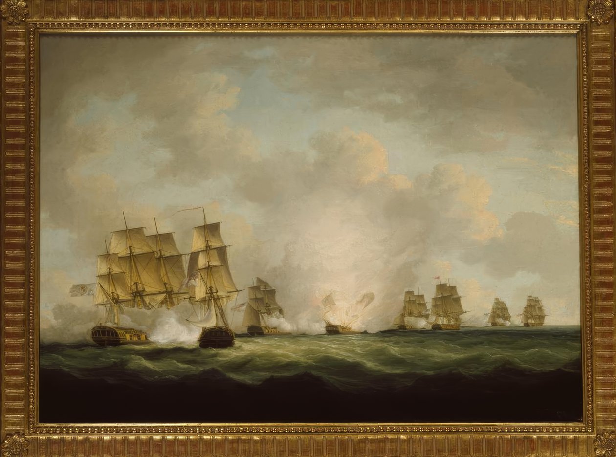 A captura do navio do tesouro espanhol fora de Cádiz de Francis Sartorius