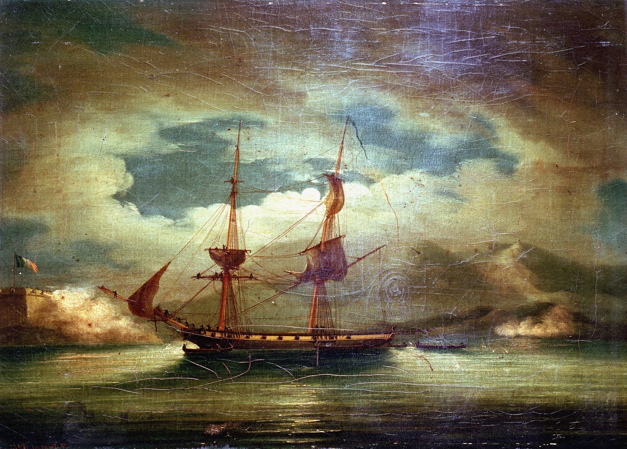 O navio francês "Le Curieux", na Martinica, a 3 de fevereiro de Francis Sartorius