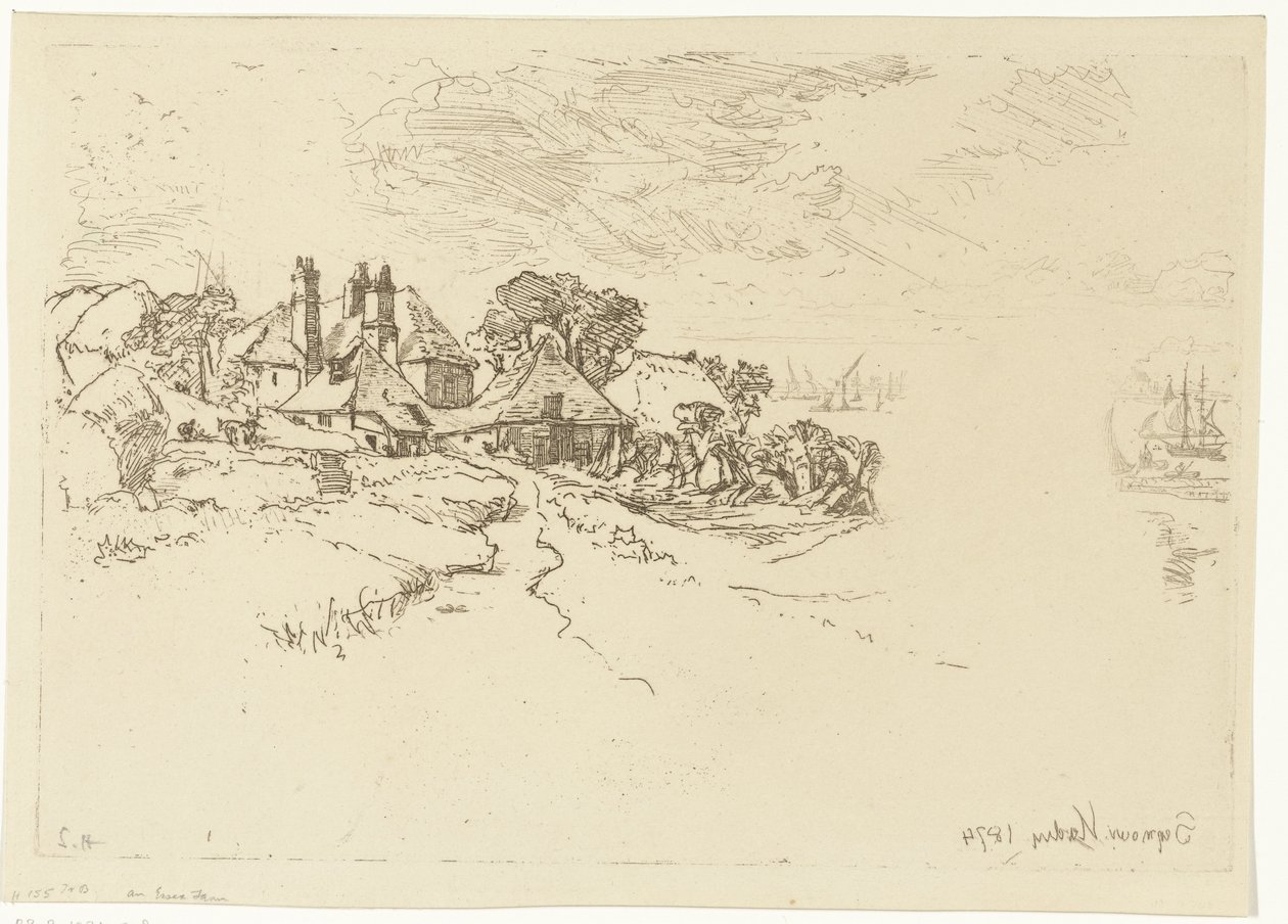 A fazenda em Essex Uma Fazenda Essex de Francis Seymour Haden (Sir) (signed by artist)