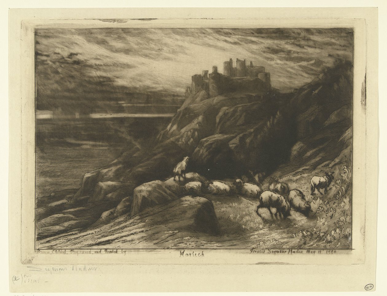 Castelo de Harlech no País de Gales
Arlech (título sobre o objecto) de Francis Seymour Haden (Sir) (signed by artist)