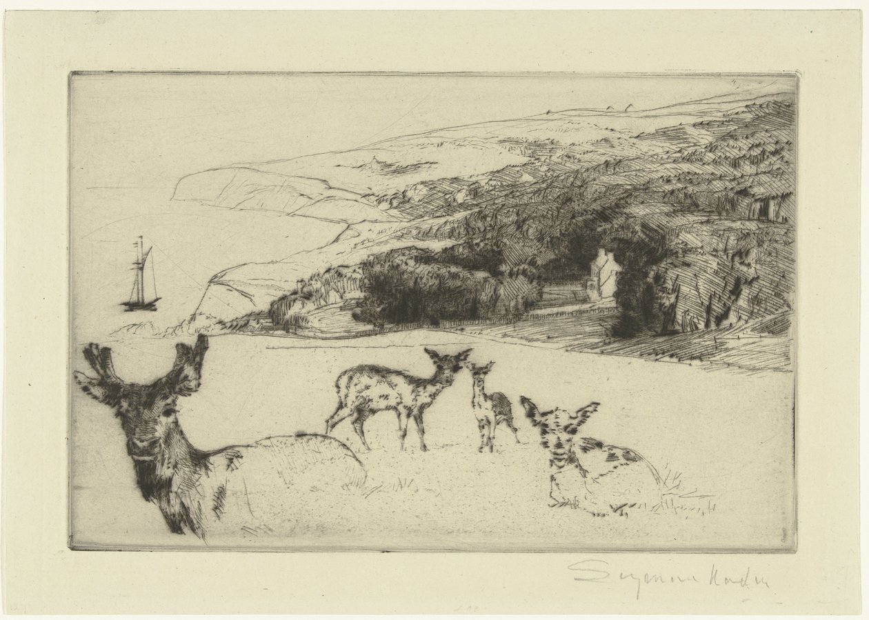 Mansão Newton de Francis Seymour Haden (Sir) (signed by artist)