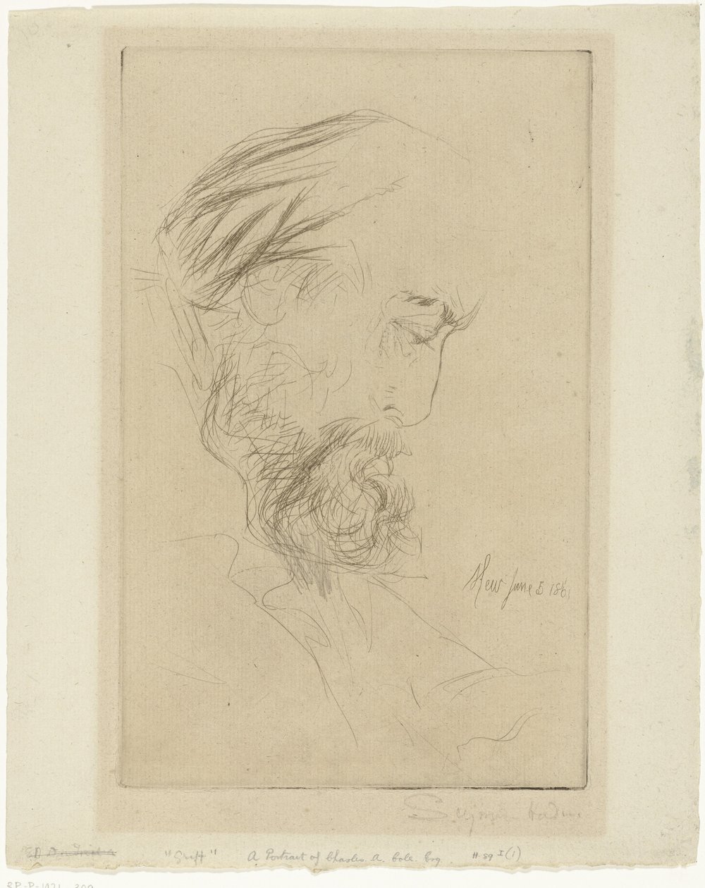 Retrato de Charles Cole
Griff de Francis Seymour Haden (Sir) (signed by artist)