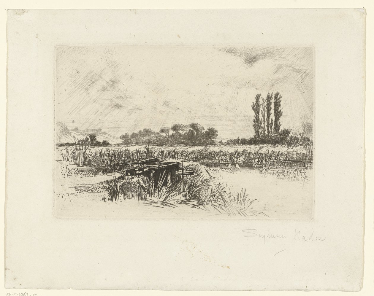 planície de inundação Um prado de água de Francis Seymour Haden (Sir) (signed by artist)