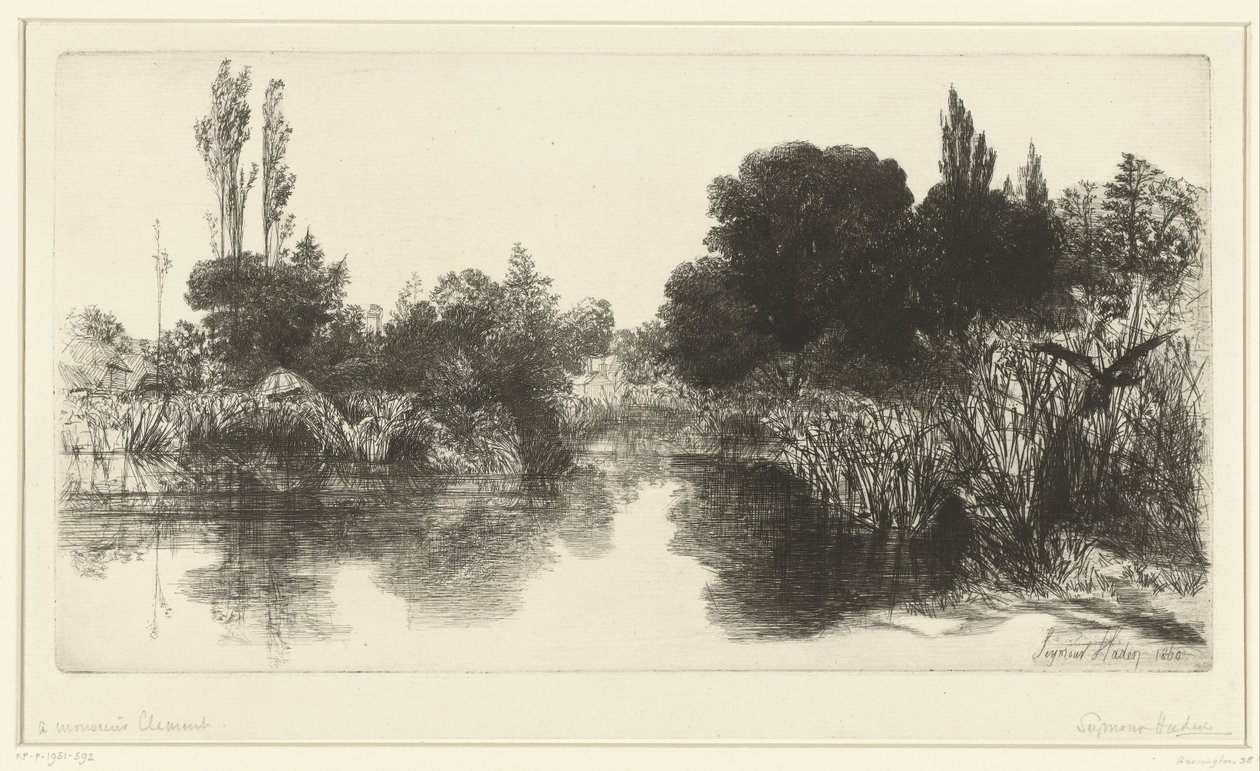Lago
Lago Shere Mill Pond de Francis Seymour Haden (Sir) (signed by artist)