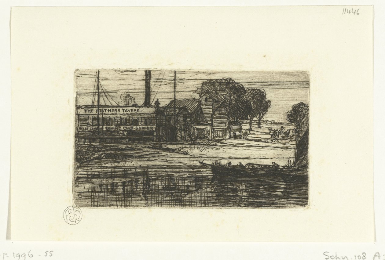 Clube de Remo do Oeste de Londres A Taberna das Penas de Francis Seymour Haden (Sir) (signed by artist)