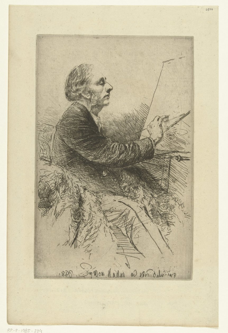 Autorretrato de Francis Seymour-Haden Retrato de Francis Seymour Haden, No. 4 (durante a pintura) de Francis Seymour Haden (Sir) (signed by artist)