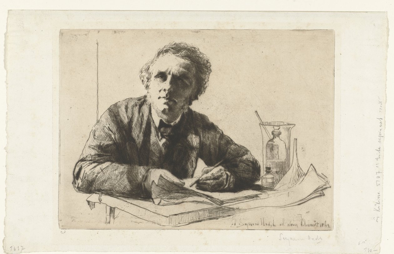 Autorretrato de Francis Seymour-Haden de Francis Seymour Haden (Sir) (signed by artist)