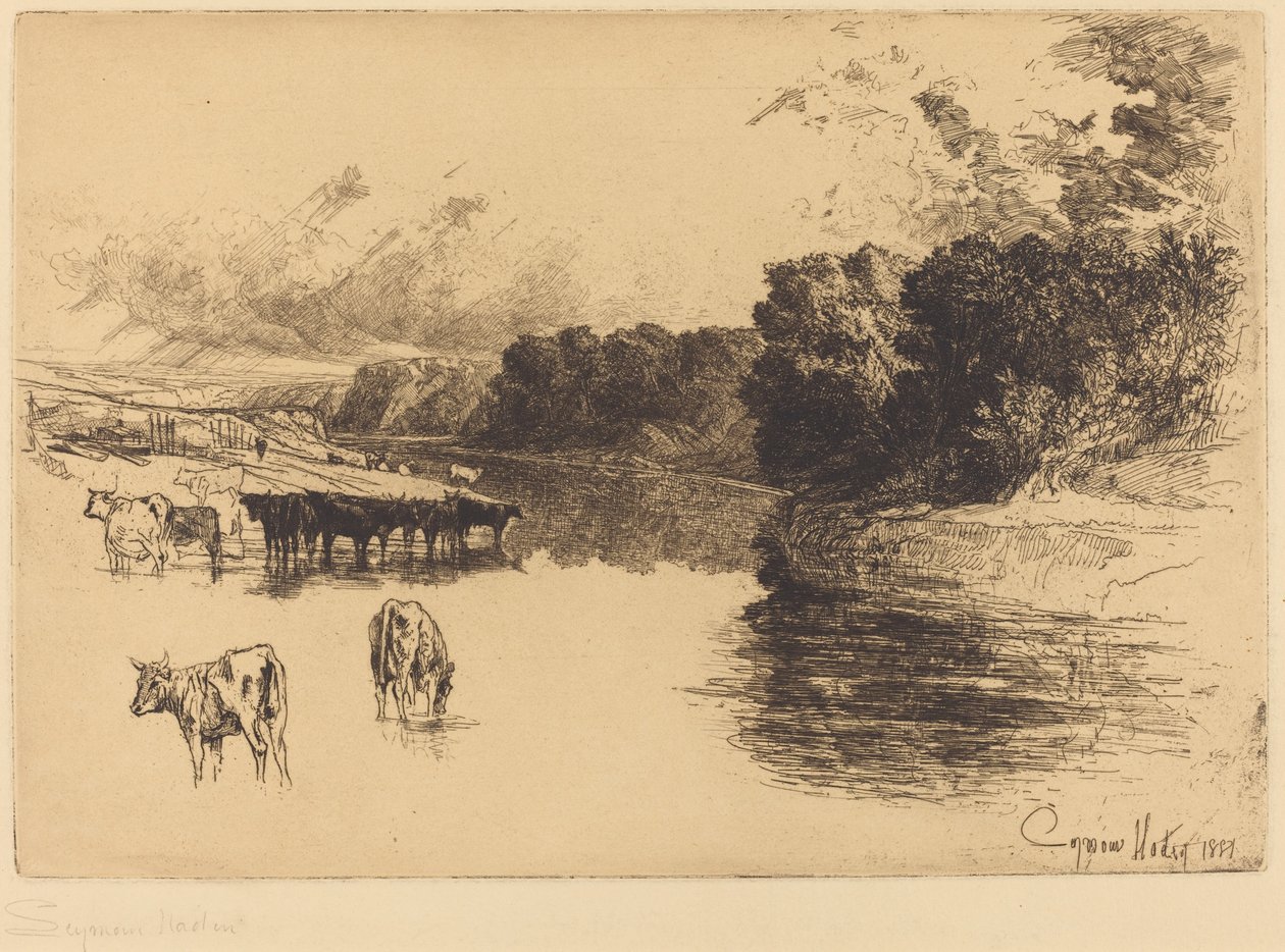 Um rio Lancashire de Francis Seymour Haden