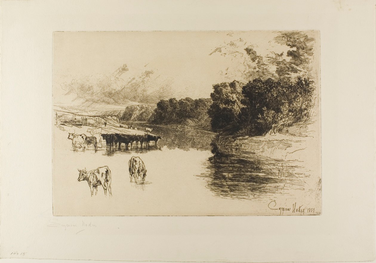 Um rio Lancashire de Francis Seymour Haden