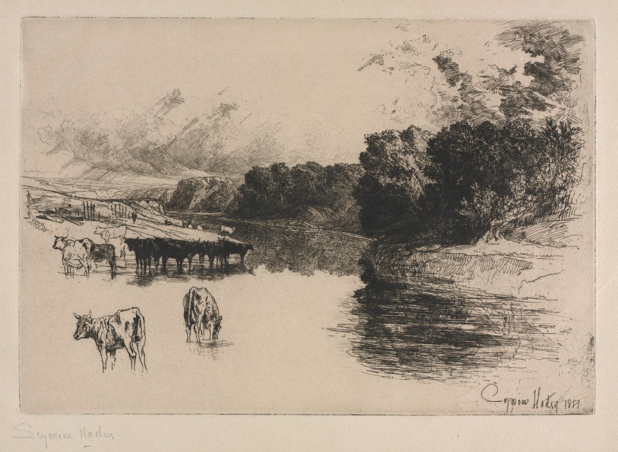 Um rio Lancashire de Francis Seymour Haden