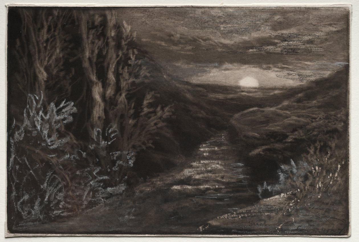Um córrego de Moorland de Francis Seymour Haden