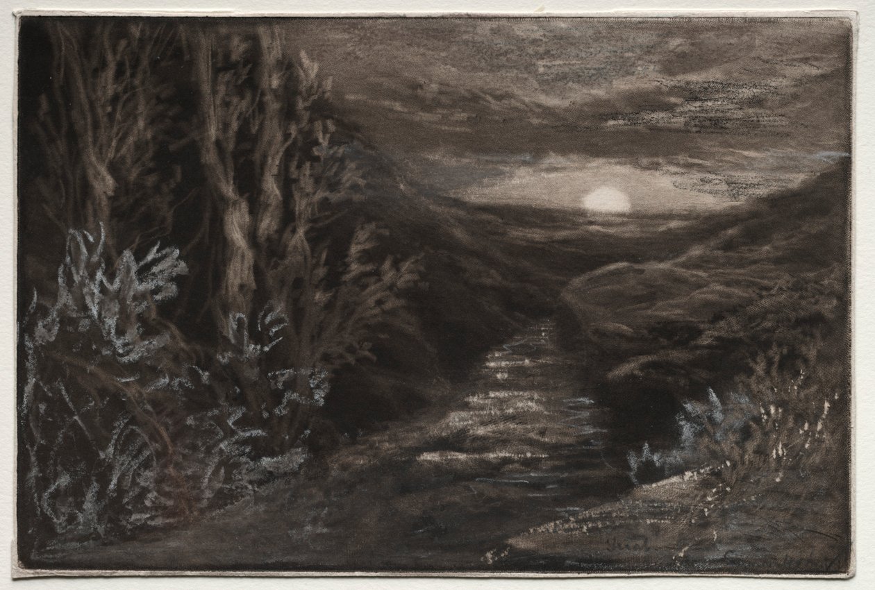 Um córrego do Moorland. de Francis Seymour Haden