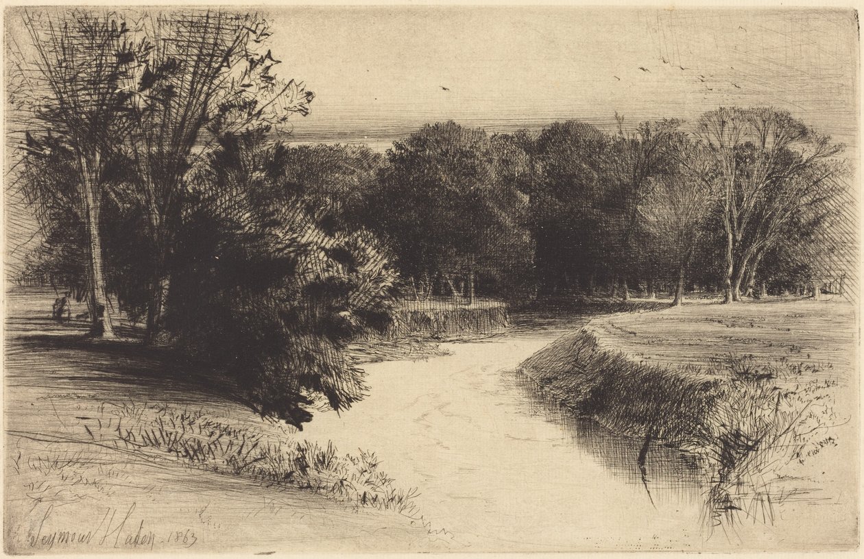 Um pôr do sol na Irlanda de Francis Seymour Haden