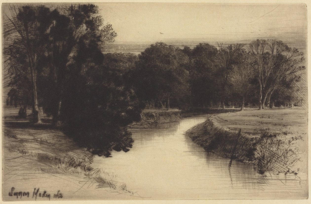 Um pôr do sol na Irlanda de Francis Seymour Haden
