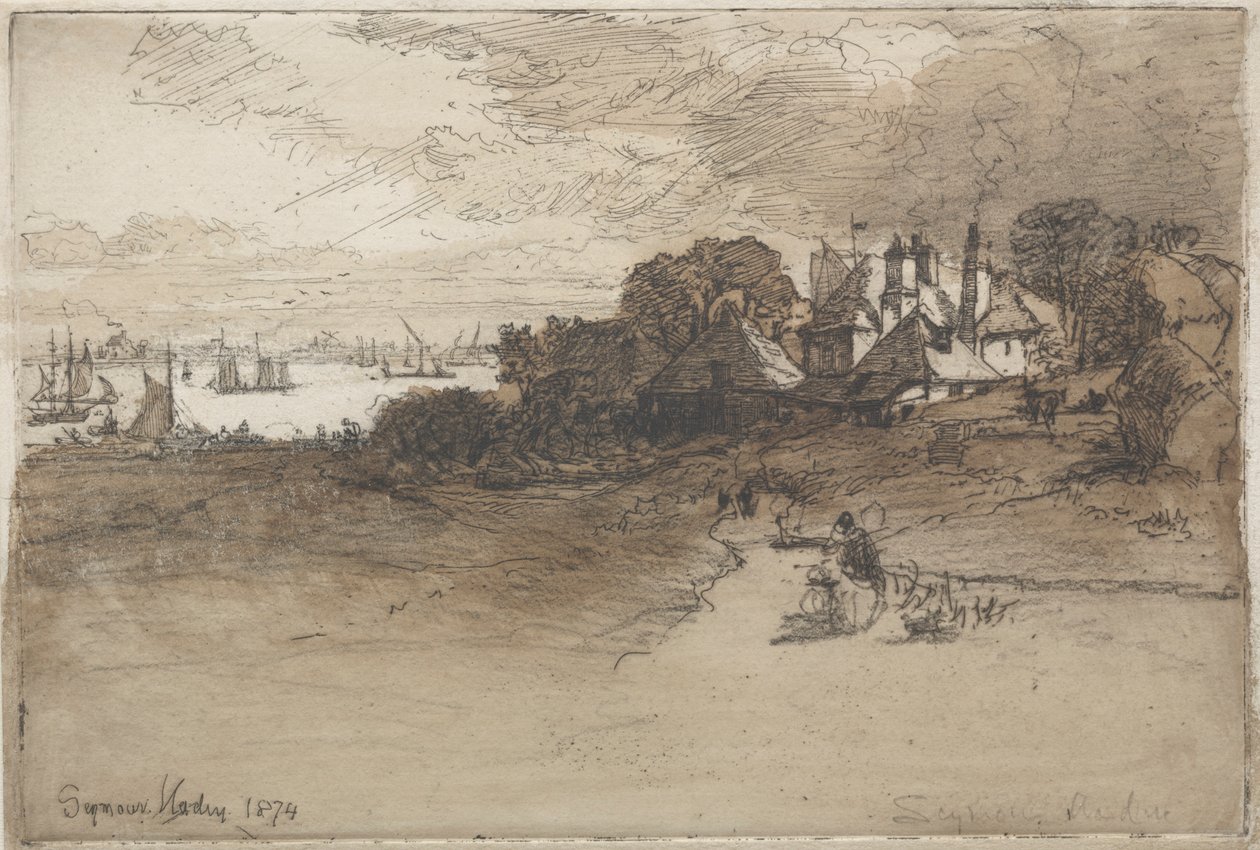 Uma fazenda de Essex, 1874. de Francis Seymour Haden
