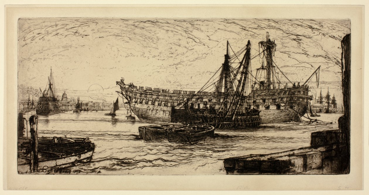 Rompimento do Agamenon, No. 1 de Francis Seymour Haden