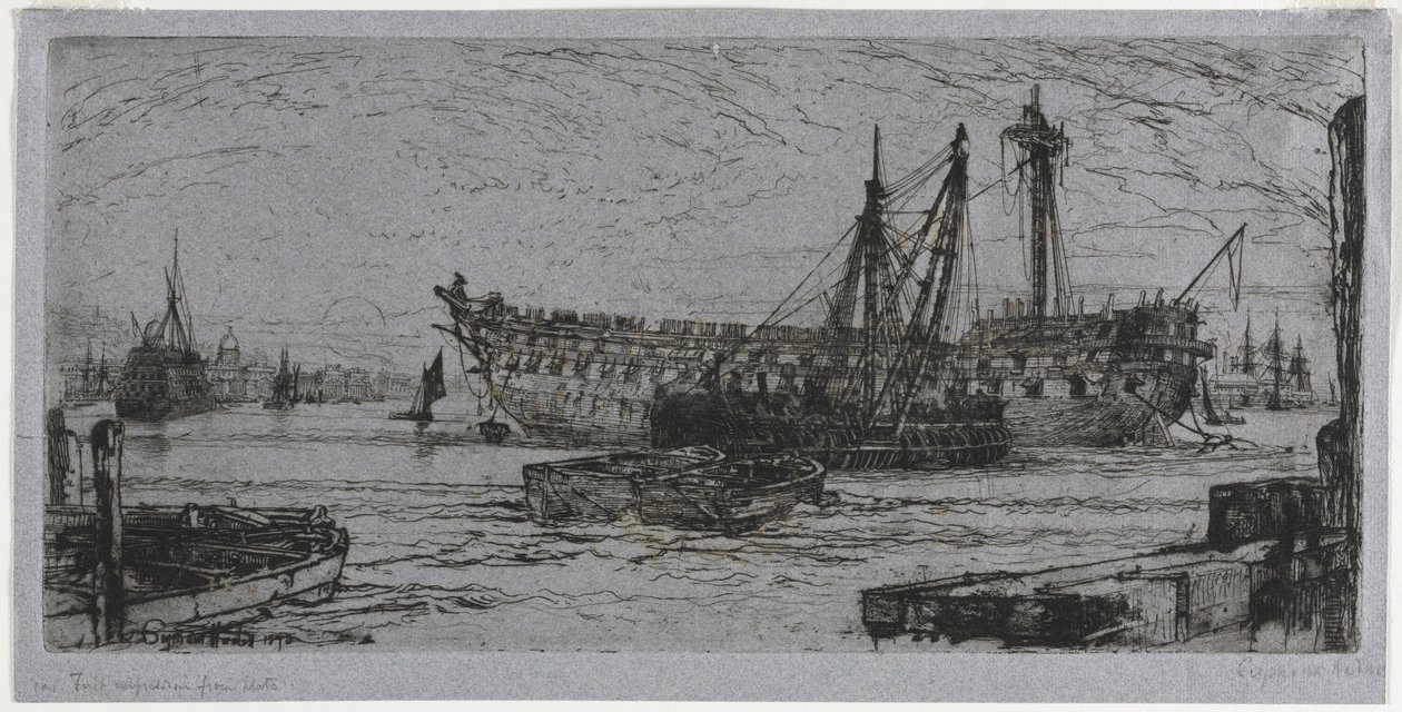 Desmembramento do Agamenon, 1870. de Francis Seymour Haden