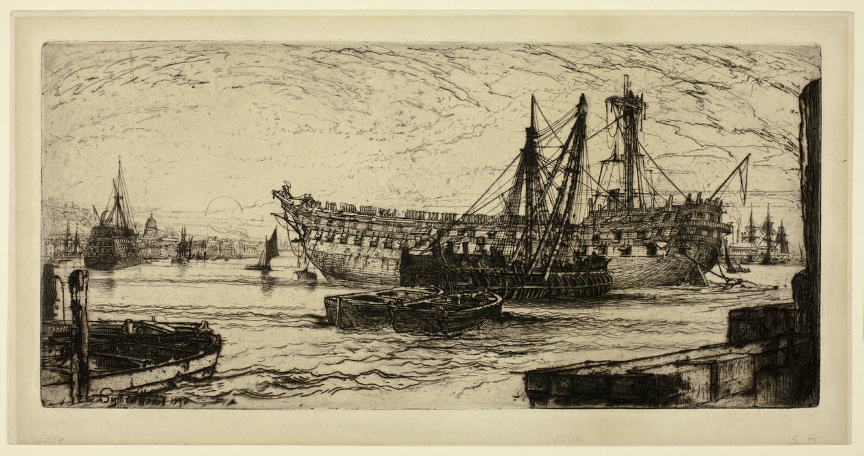 Rompimento do Agamenon, No. 1 de Francis Seymour Haden
