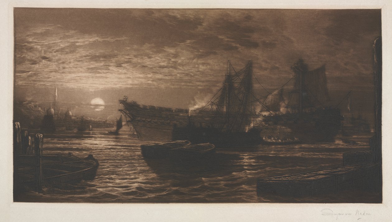 Rompimento do Agamemon, No. 11 de Francis Seymour Haden