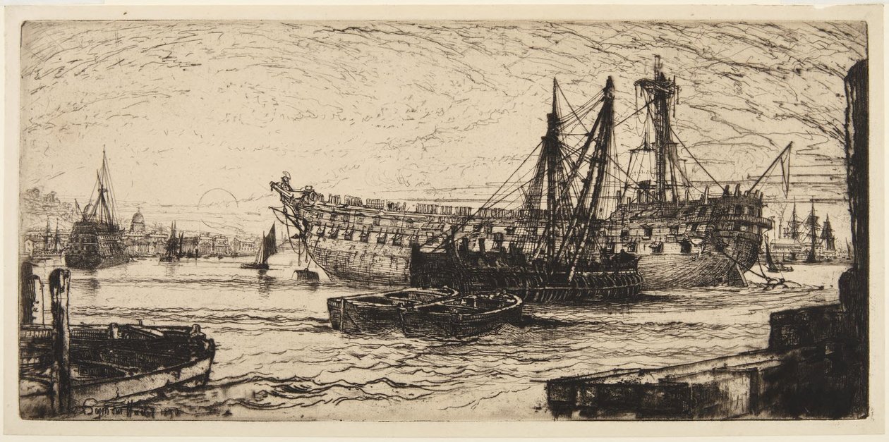 Desmantelamento do «Agamemnon» de Francis Seymour Haden