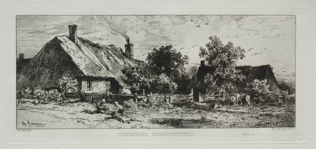 Chalés da Borgonha de Francis Seymour Haden