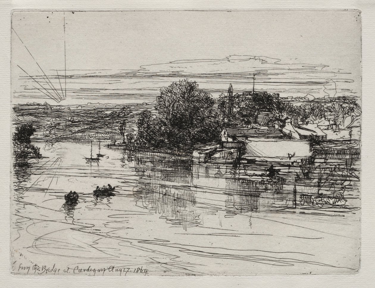 Ponte do casaco de lã, 1864. de Francis Seymour Haden