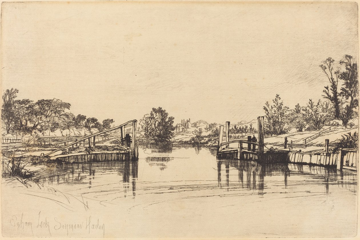Eagham Lock de Francis Seymour Haden
