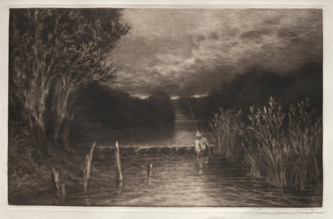 Pesca de Grayling, 1897. de Francis Seymour Haden