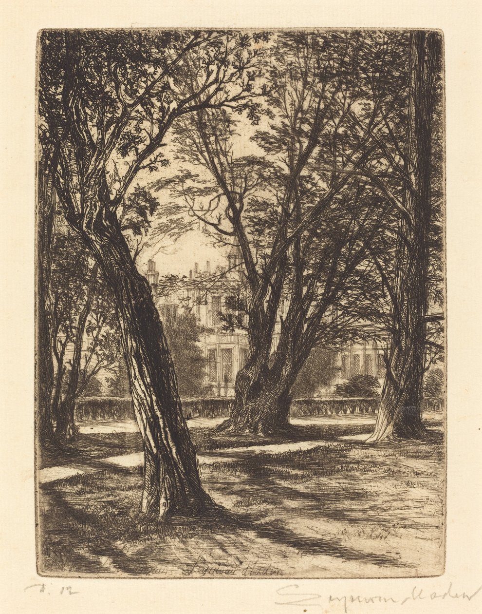 Jardins de Kensington (O Prato Pequeno) de Francis Seymour Haden