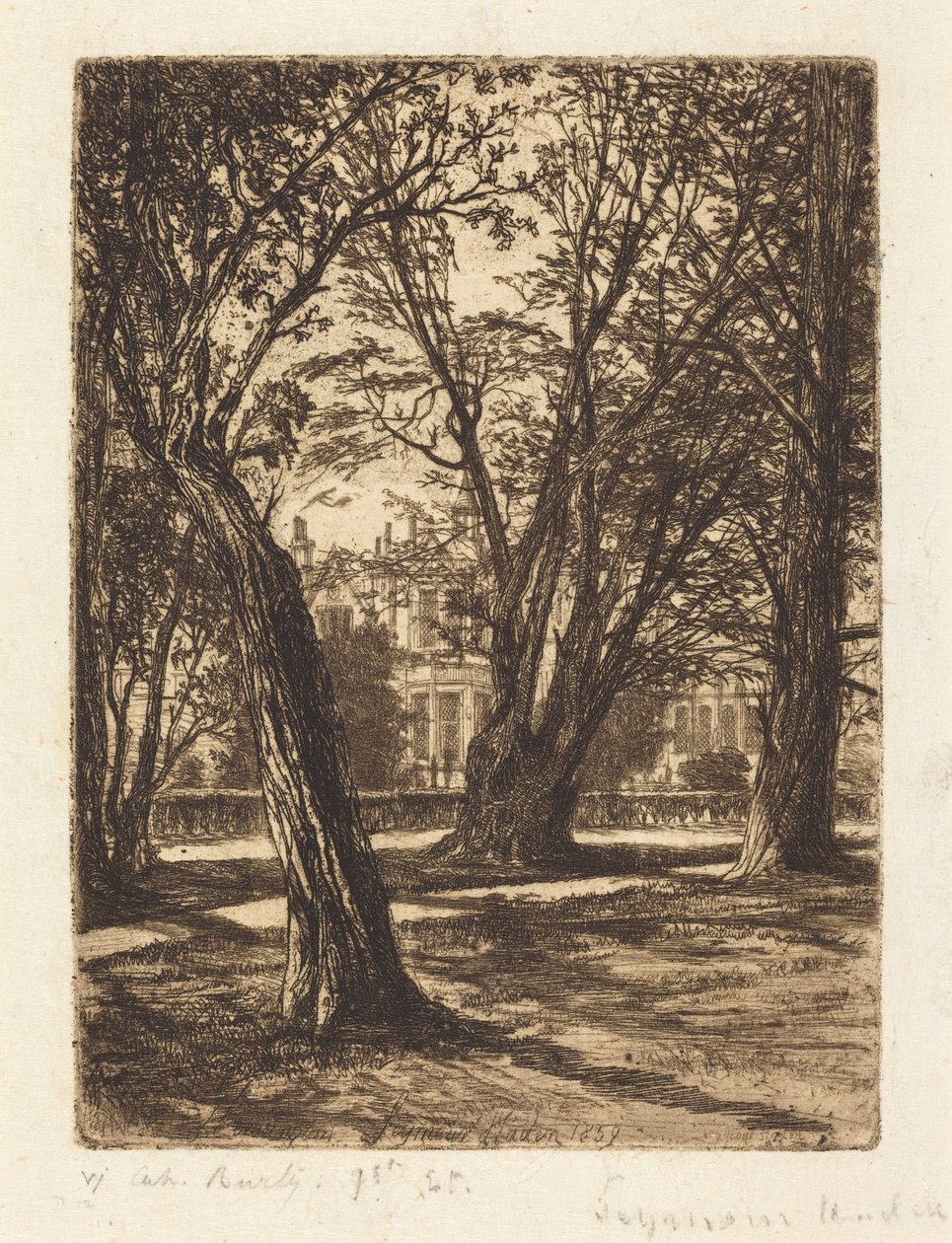 Kensington Gardens (A pequena prancha) de Francis Seymour Haden