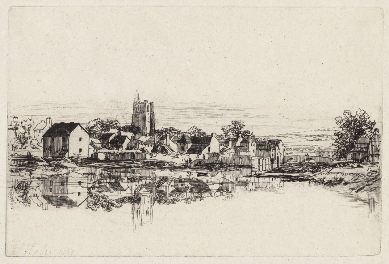 Cidade de Kidwelly de Francis Seymour Haden