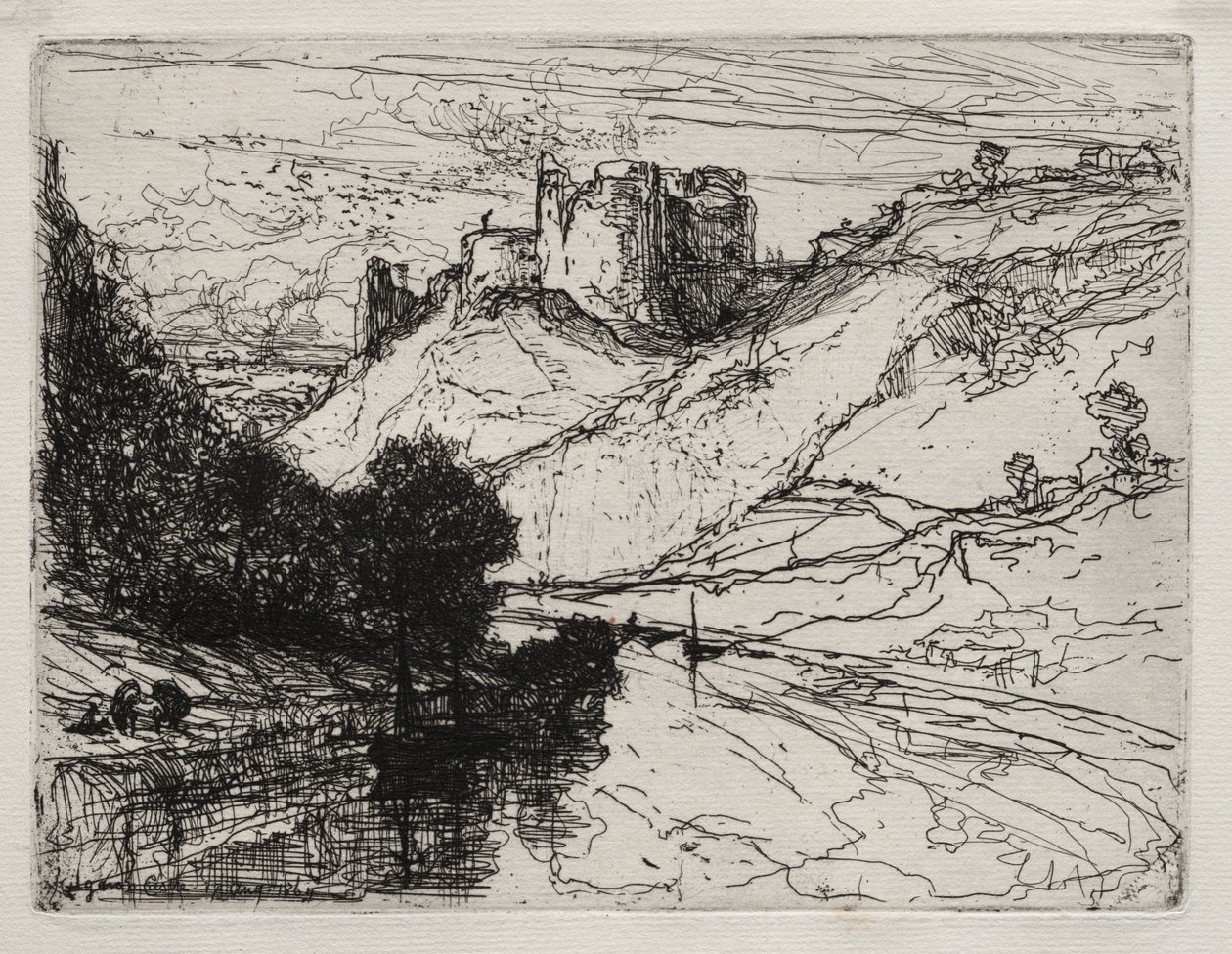 Castelo de Kilgaren, 1864. de Francis Seymour Haden