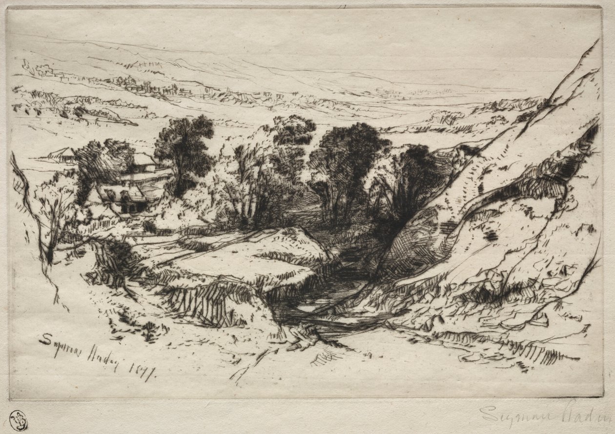 Nine Barrow Down, 1877. de Francis Seymour Haden