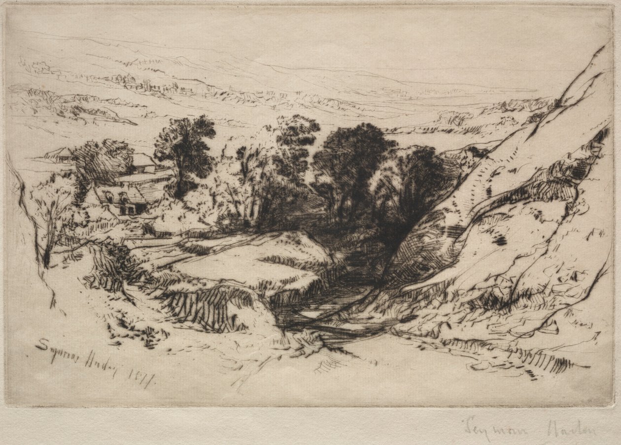 Nine Barrow Down, 1877. de Francis Seymour Haden