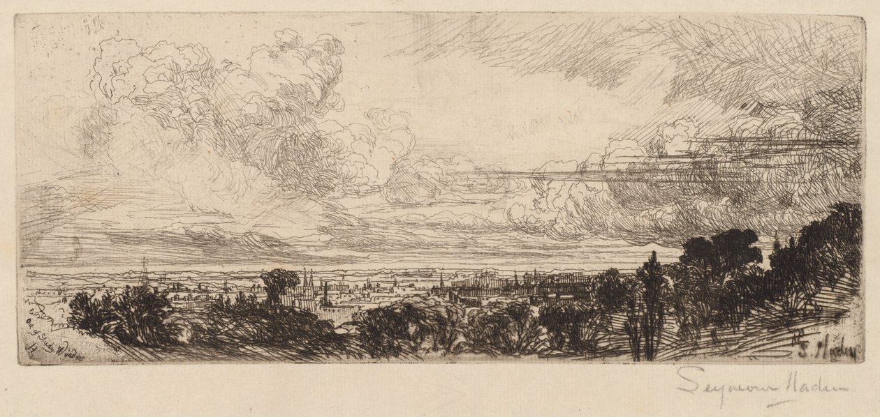 Fora da janela do estúdio de Francis Seymour Haden