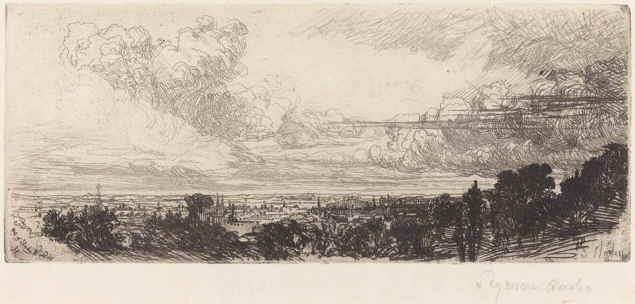 Fora da janela de estudo de Francis Seymour Haden