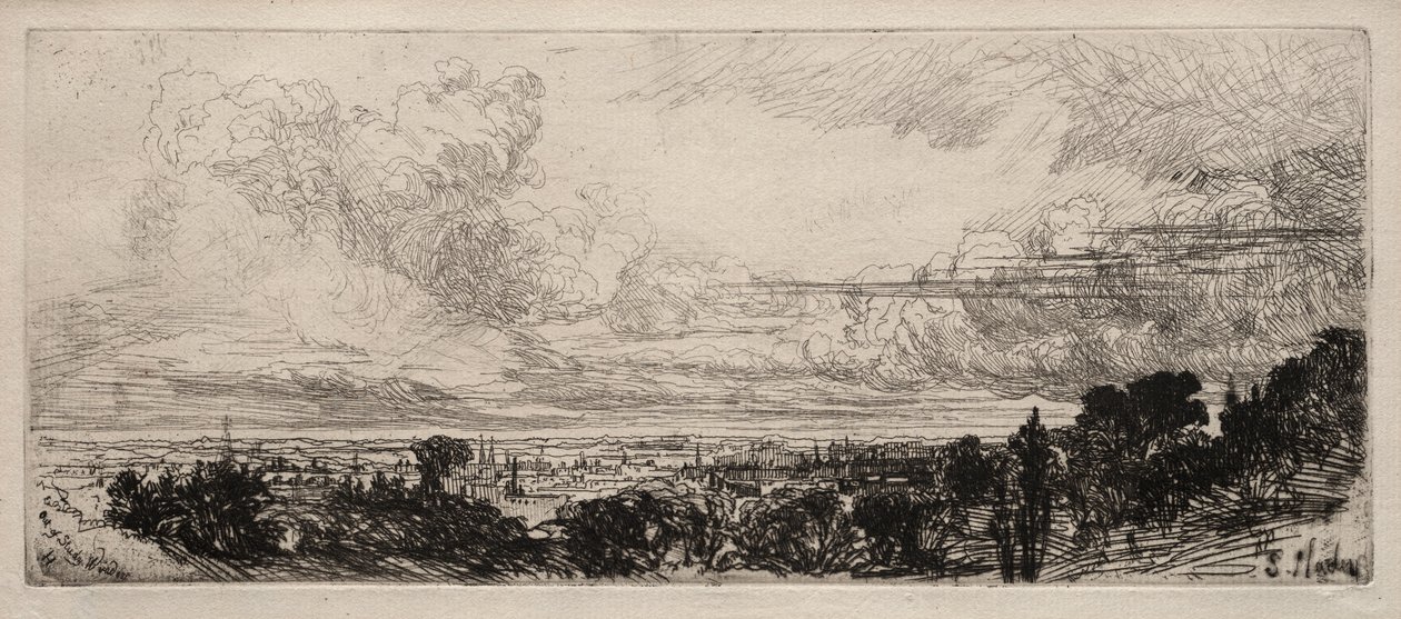 Fora da janela de estudo de Francis Seymour Haden