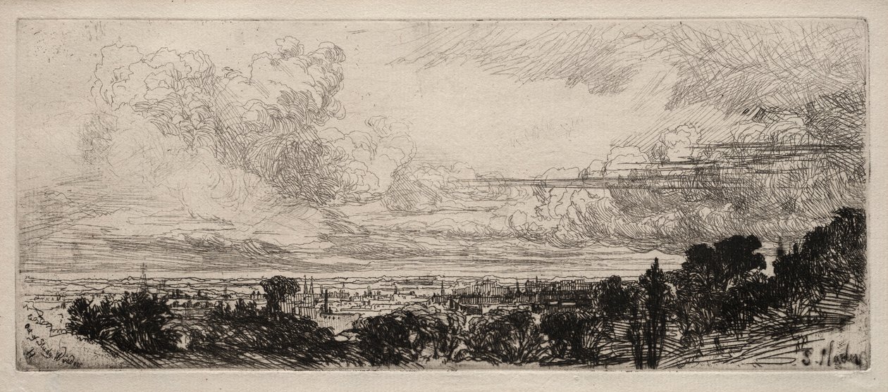 Fora da janela de estudo. de Francis Seymour Haden