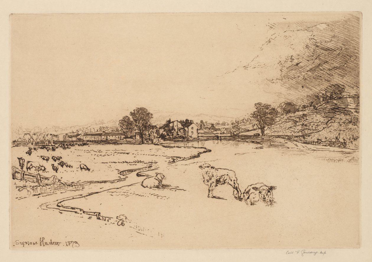 Abadia de Sawley, 1873. de Francis Seymour Haden