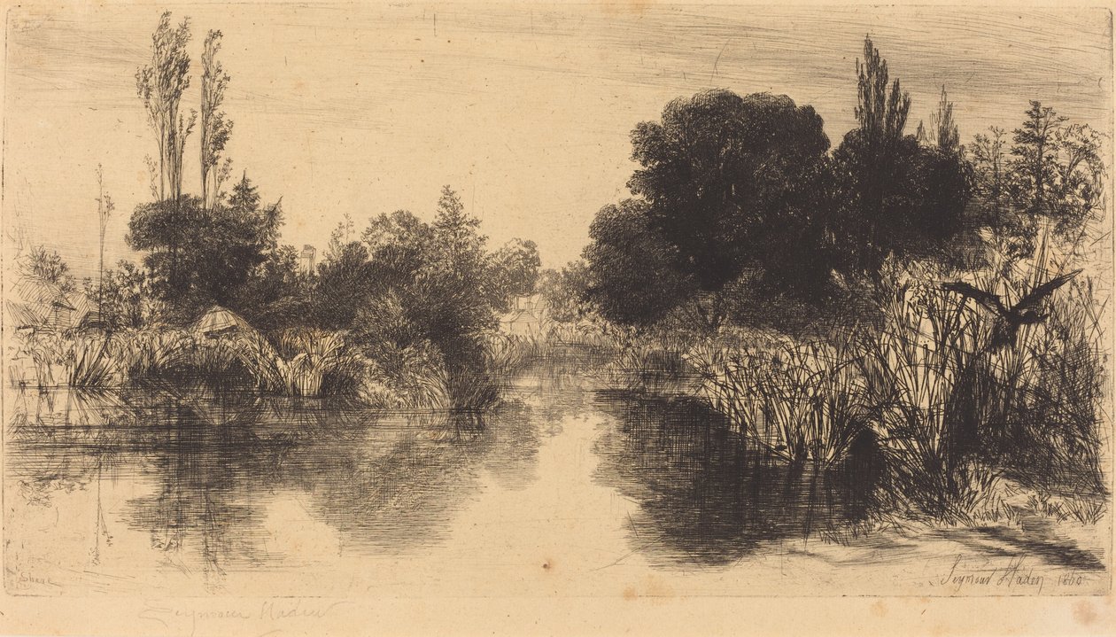 Shere Mill Pond (The Larger Plate) de Francis Seymour Haden