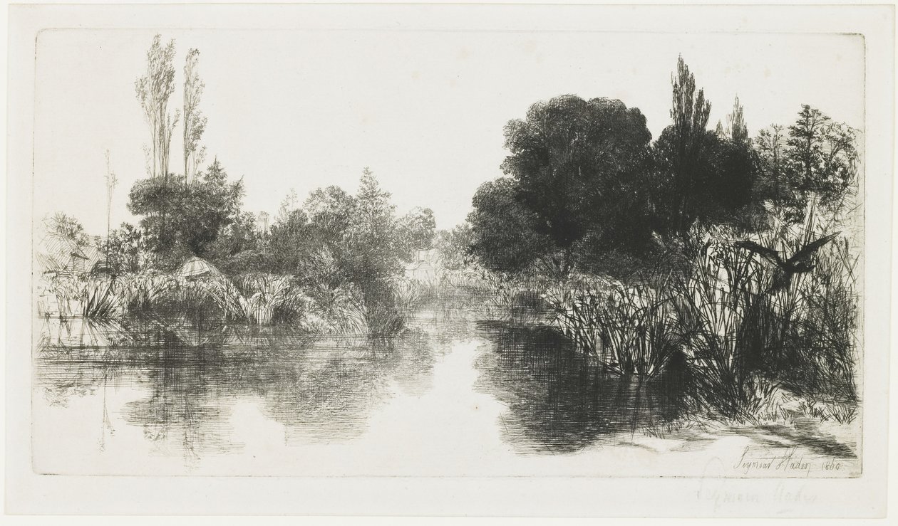 Shere Mill Pond (a placa maior), 1860 de Francis Seymour Haden