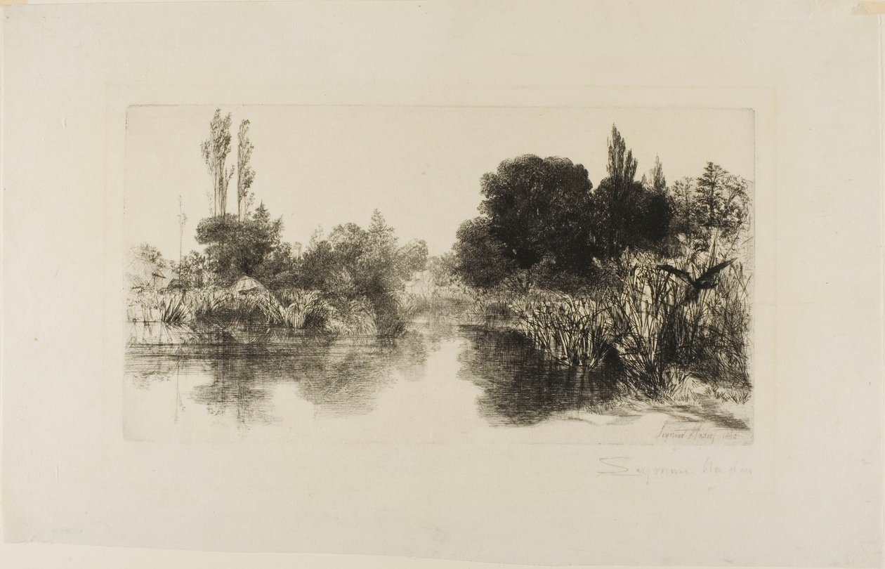 Shere Mill Pond, No. II (placa grande) de Francis Seymour Haden