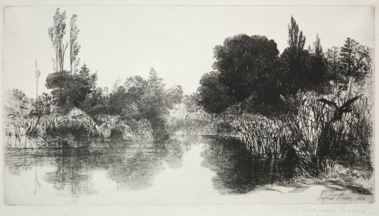 Shere Mill Pond, No. 11 (O Prato Grande) de Francis Seymour Haden