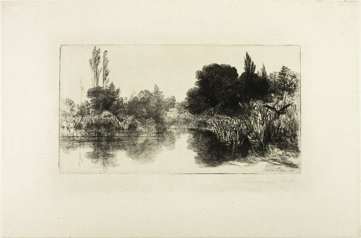 Shere Mill Pond, No. II (placa grande) de Francis Seymour Haden