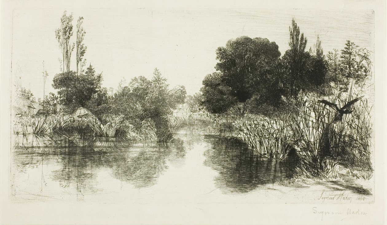 Shere Mill Pond, No. II (prato grande) de Francis Seymour Haden